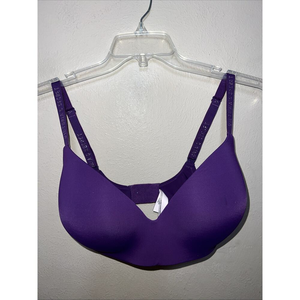 Victoria’s Secret Lightly Lined Adjustable Strap Wireless Purple 36DDD - Picture 2 of 13